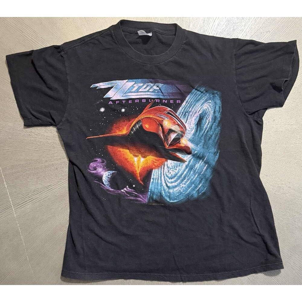 Vintage 1985 ZZ Top Afterburner Tour T Shirt Spring Ford Single Stitch L Fits M